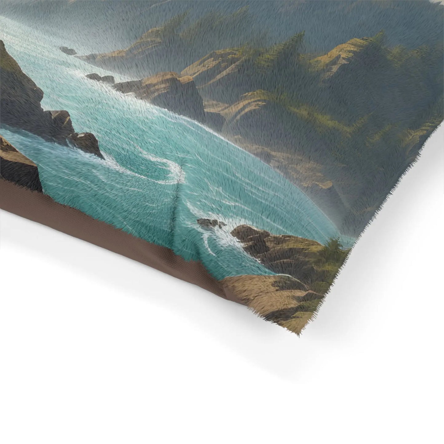 Scenic Mountain Lake Pet Bed — Cozy Outdoor Landscape Dog & Cat Pillow - Pets