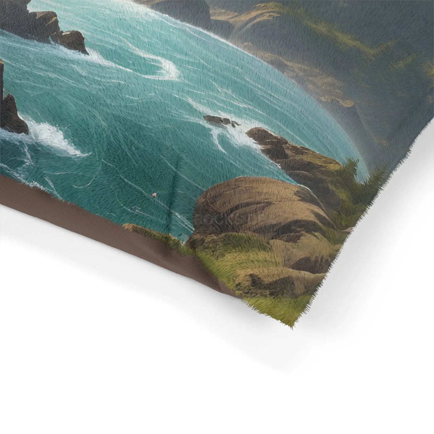 Scenic Mountain Lake Pet Bed — Cozy Outdoor Landscape Dog & Cat Pillow - Pets