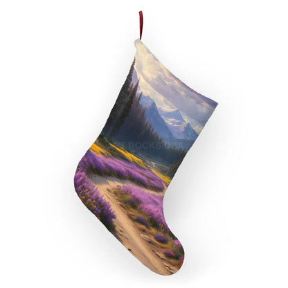 Scenic Mountain Lavender Christmas Stocking - One size - Home Decor