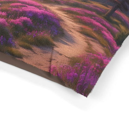 Scenic Mountain Meadow Pet Bed — Purple Wildflower Valley - Pets