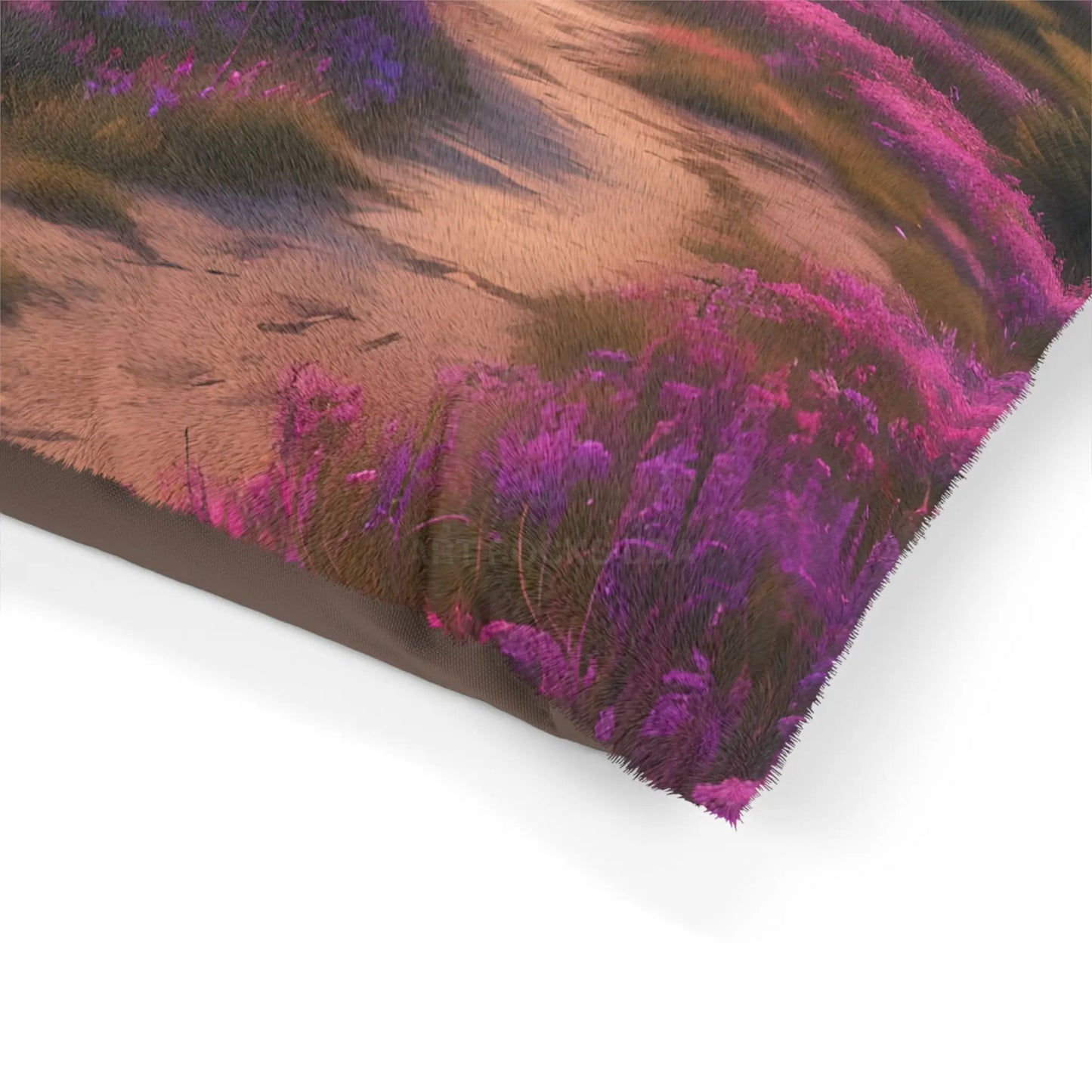 Scenic Mountain Meadow Pet Bed — Purple Wildflower Valley - Pets