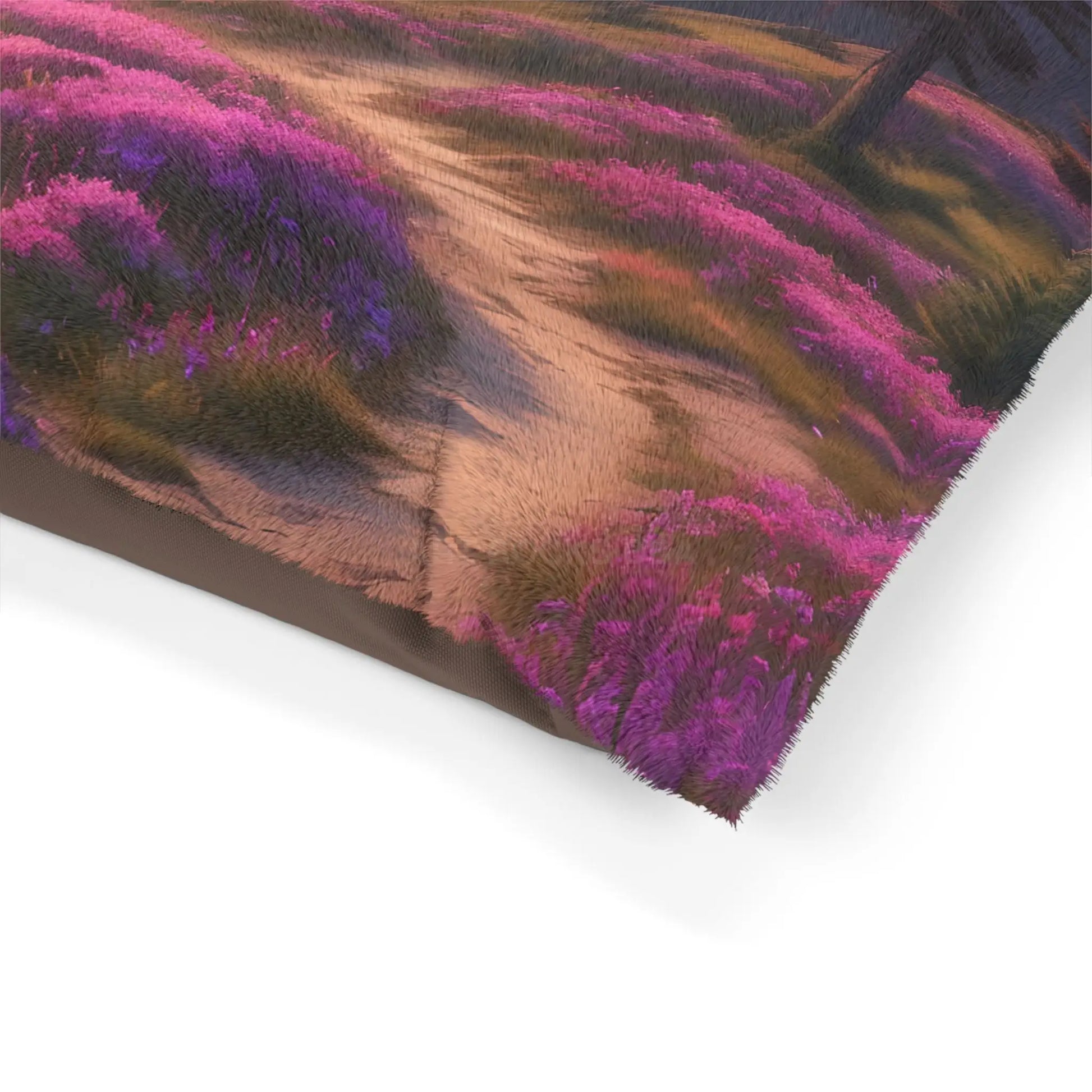 Scenic Mountain Meadow Pet Bed — Purple Wildflower Valley - Pets