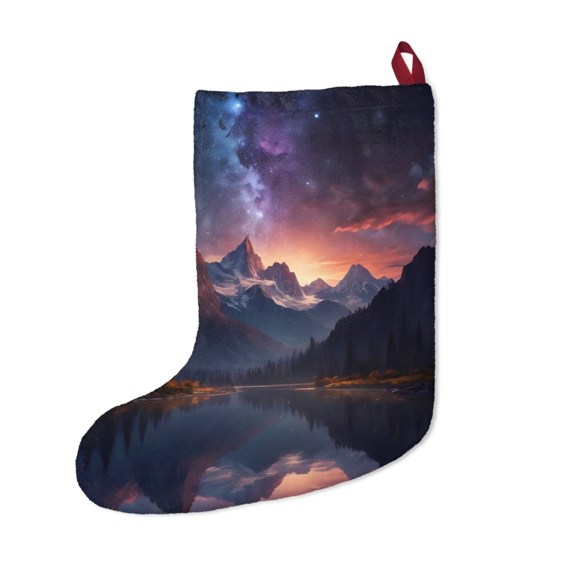 Scenic Mountain Night Christmas Stocking - One size - Home Decor