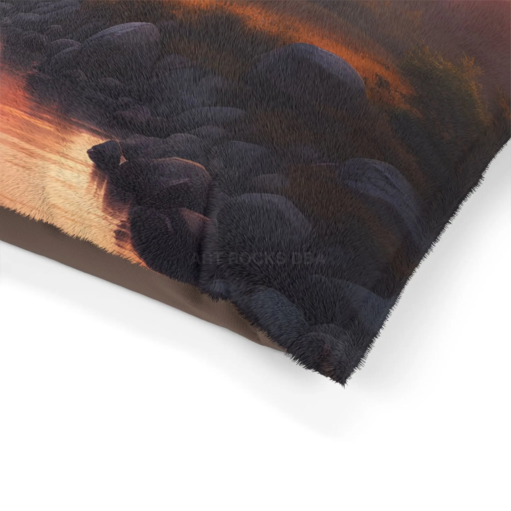 Scenic Mountain Sunrise Pet Bed — Cozy Landscape Dog & Cat Pillow - Pets