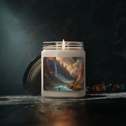 Scenic Rainbow Waterfall Soy Candle Aromatherapy Candle Relaxing Home Decor Gift for Nature Lovers Eco-Friendly Candle