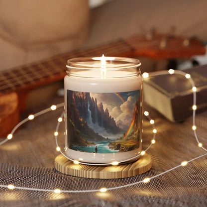 Scenic Rainbow Waterfall Soy Candle Aromatherapy Candle Relaxing Home Decor Gift for Nature Lovers Eco-Friendly Candle
