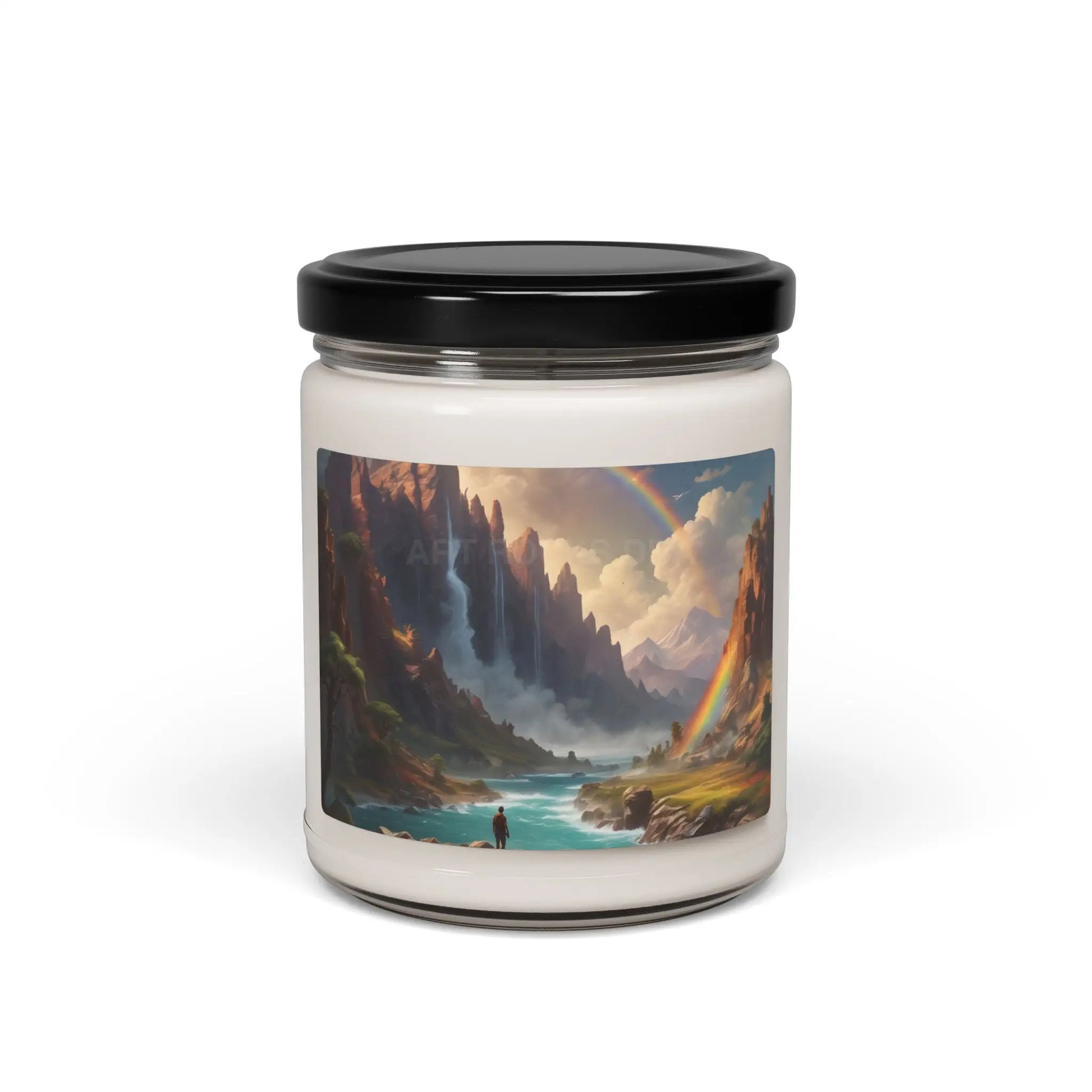 Scenic Rainbow Waterfall Soy Candle Aromatherapy Candle Relaxing Home Decor Gift for Nature Lovers Eco-Friendly Candle