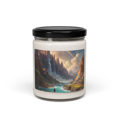 Scenic Rainbow Waterfall Soy Candle Aromatherapy Candle Relaxing Home Decor Gift for Nature Lovers Eco-Friendly Candle