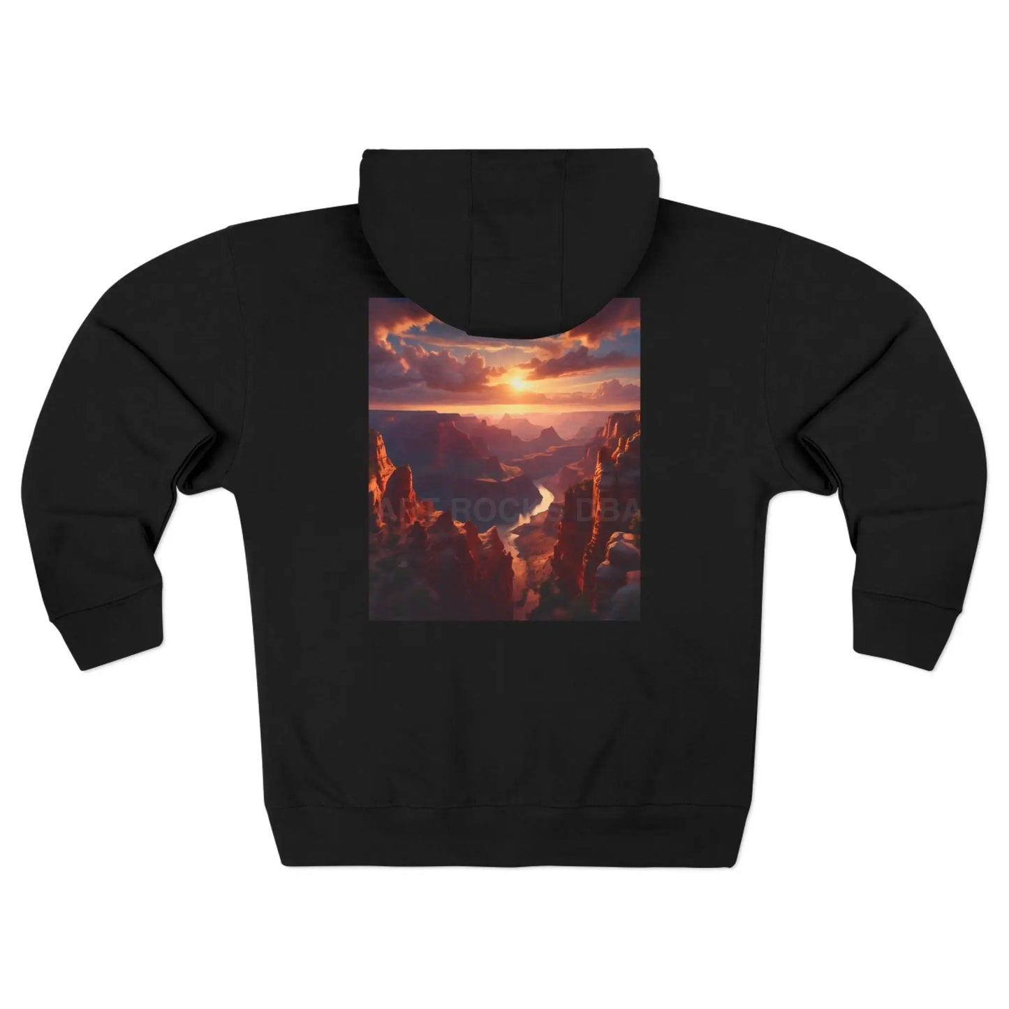 Scenic Sunset Canyon Zip-Up Sweatshirt - XS / Black - Hoodie
