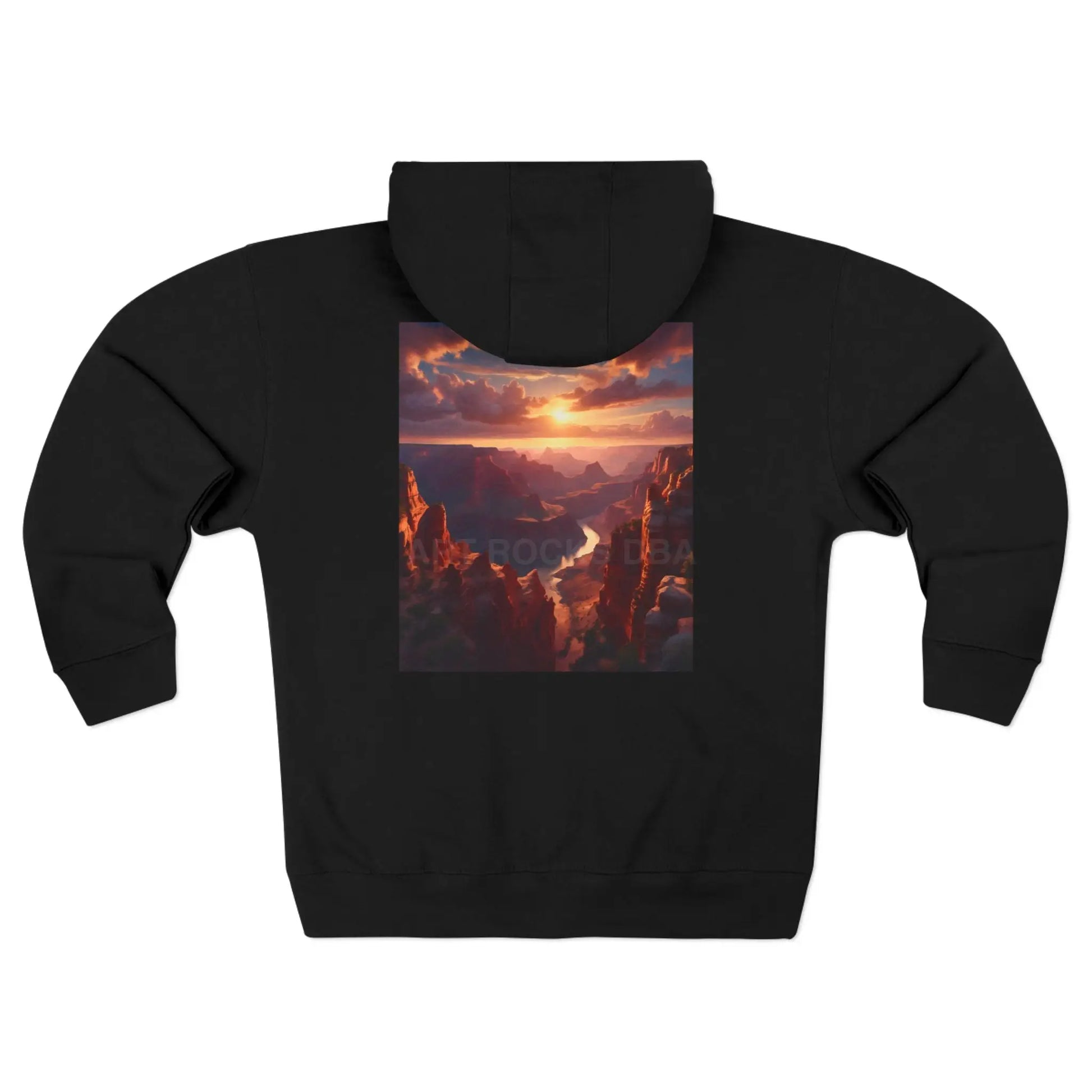 Scenic Sunset Canyon Zip-Up Sweatshirt - XS / Black - Hoodie