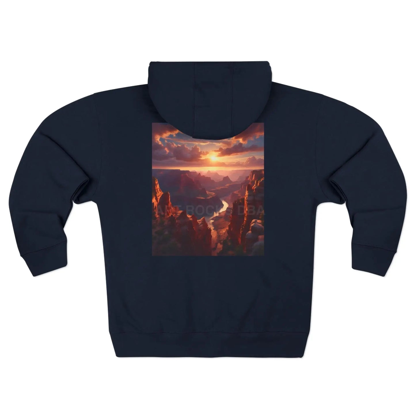 Scenic Sunset Canyon Zip-Up Sweatshirt - XS / Navy - Hoodie