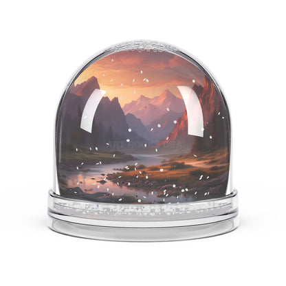 Scenic Sunset Mountain Snow Globe — Handheld Decorative Keepsake - 3.5’’ × 3.4’’ - Home Decor