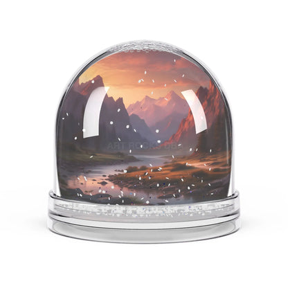 Scenic Sunset Mountain Snow Globe — Handheld Decorative Keepsake - 3.5’’ × 3.4’’ - Home Decor