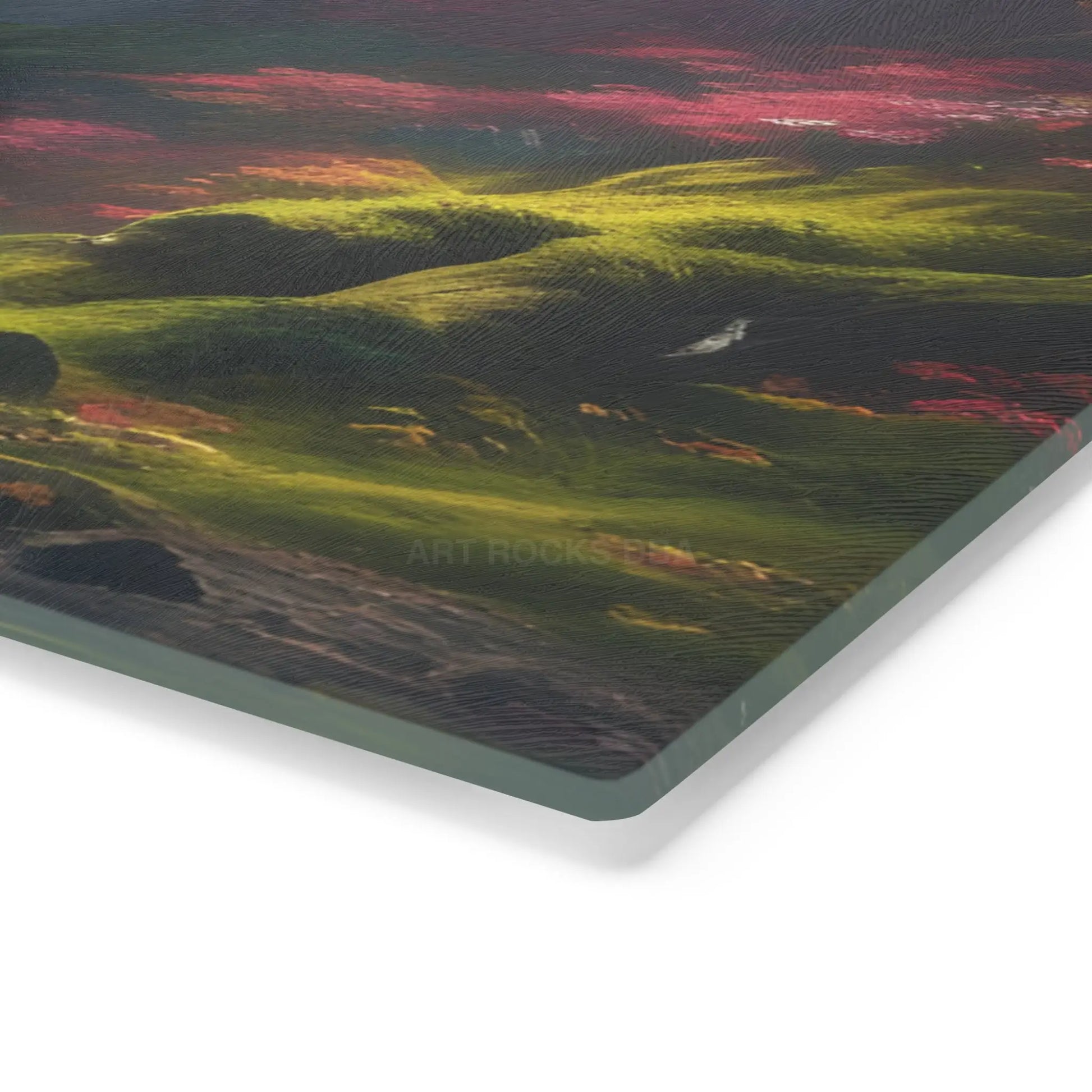 Scenic Waterfall Cutting Board – Fantasy Forest Landscape Kitchen Board - Home Decor