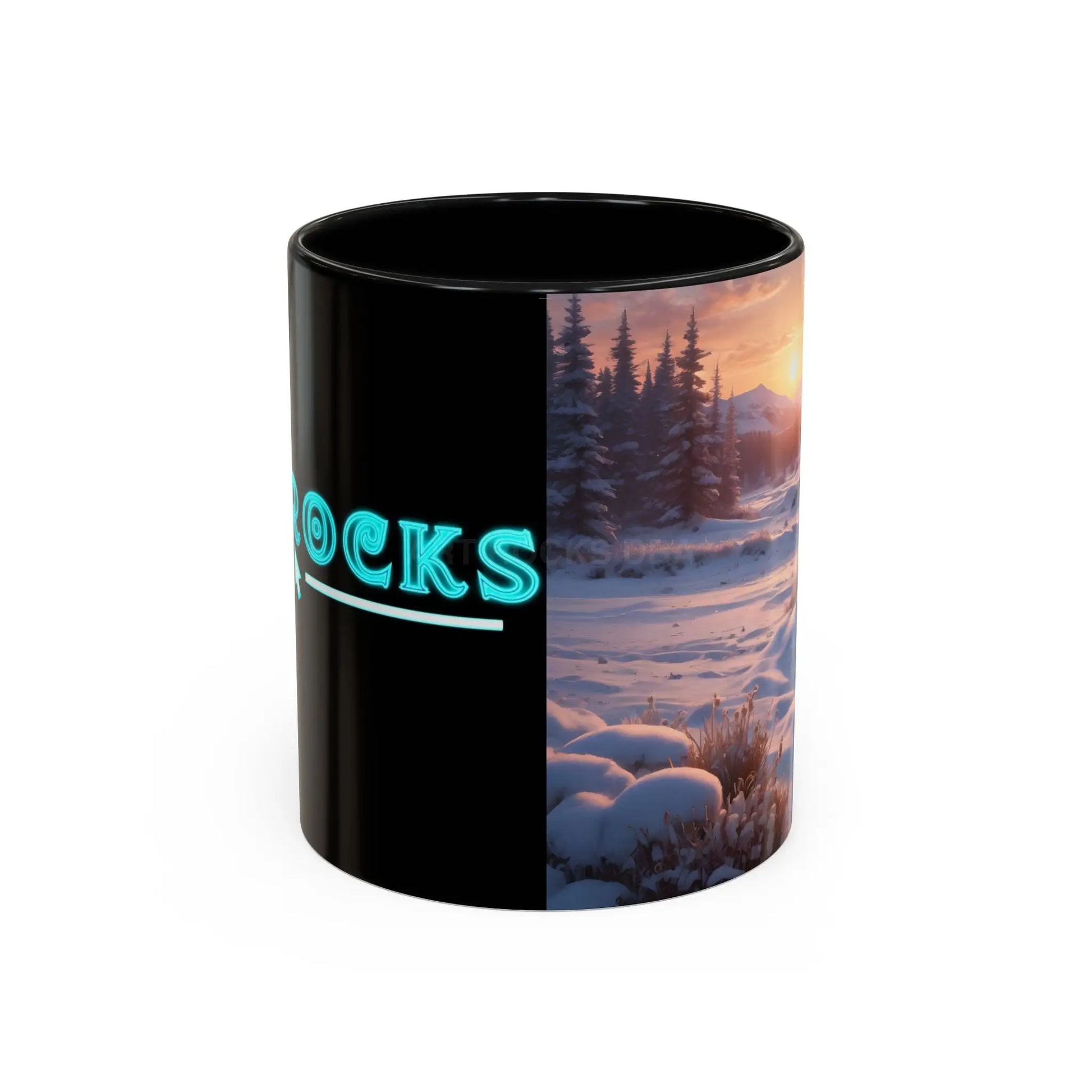 Scenic Winter Sunrise Coffee Mug - 11oz / Black - Mug