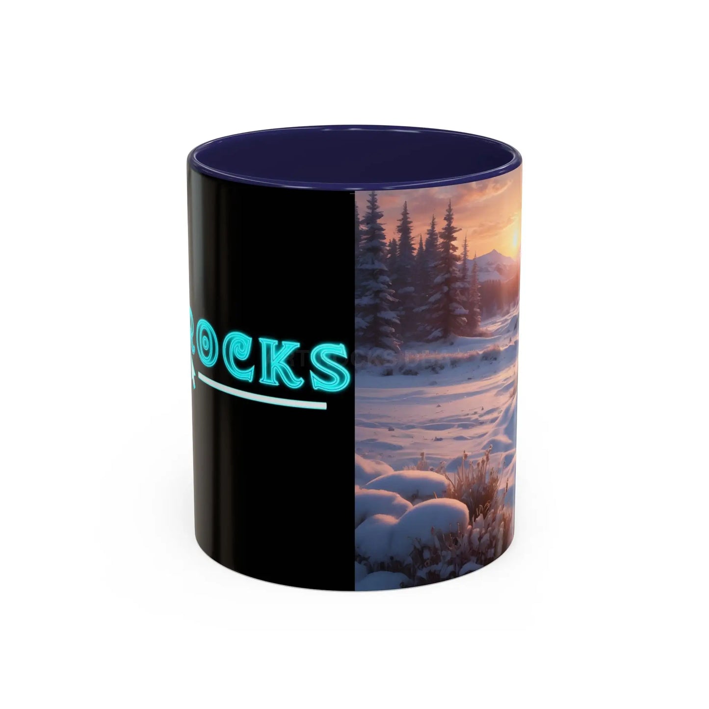 Scenic Winter Sunrise Coffee Mug - 11oz / Navy - Mug