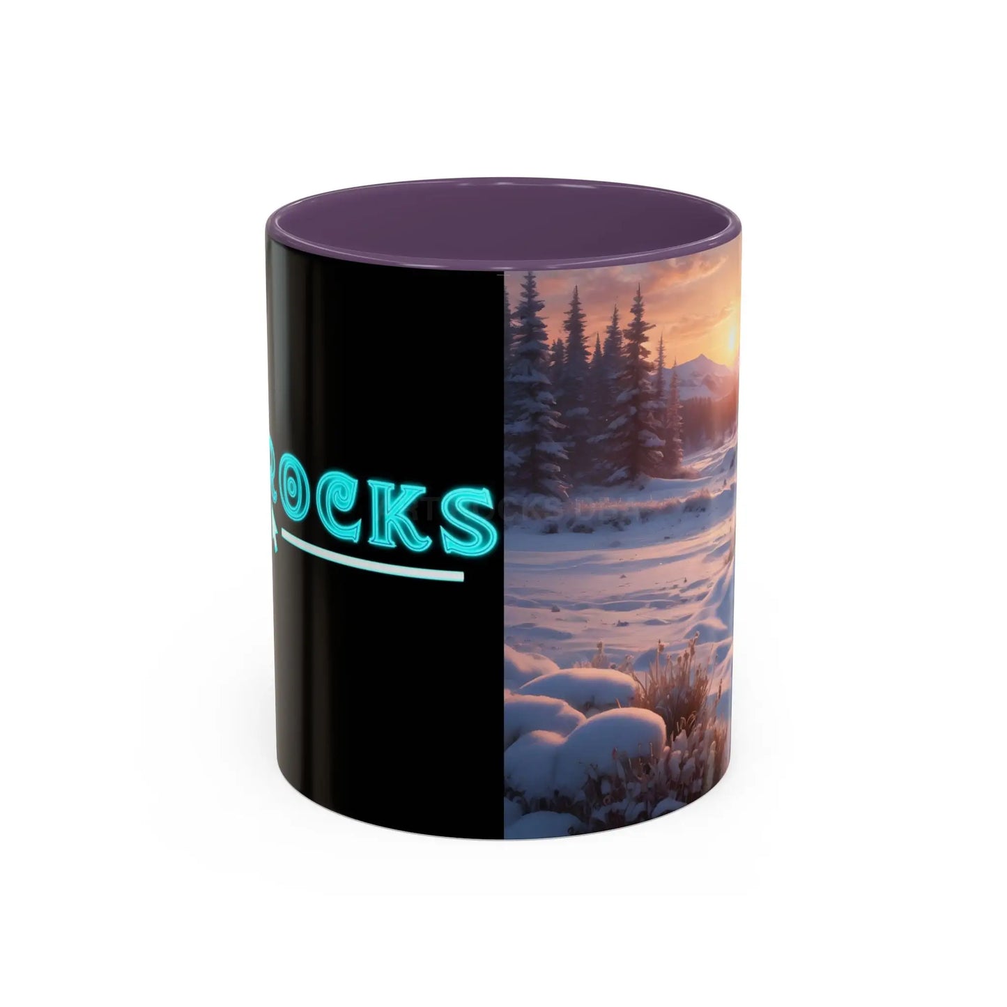 Scenic Winter Sunrise Coffee Mug - 11oz / Purple - Mug