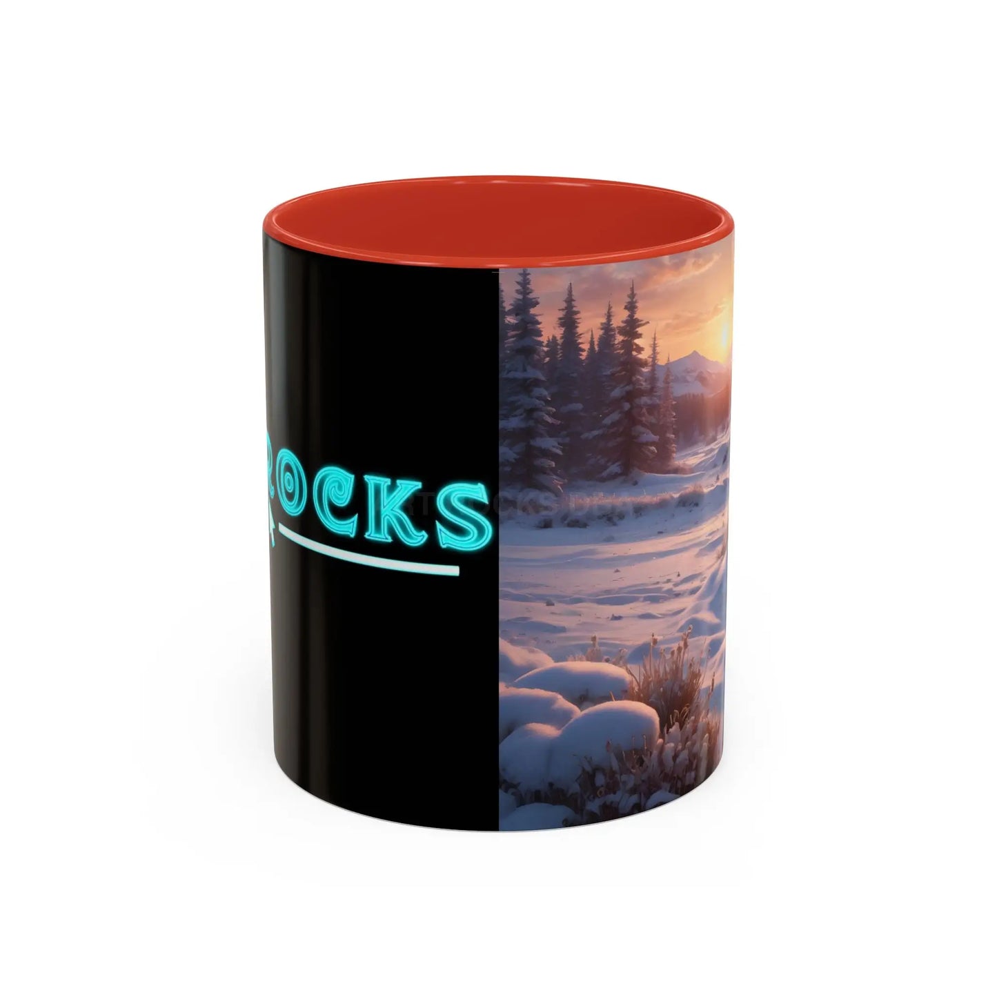 Scenic Winter Sunrise Coffee Mug - 11oz / Red - Mug