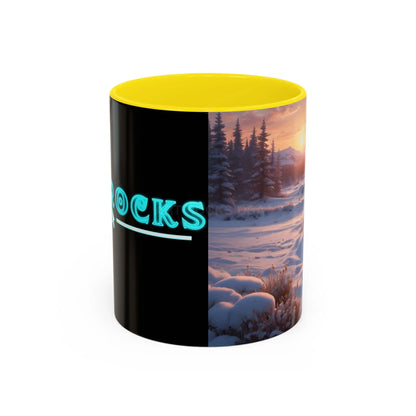 Scenic Winter Sunrise Coffee Mug - 11oz / Yellow - Mug