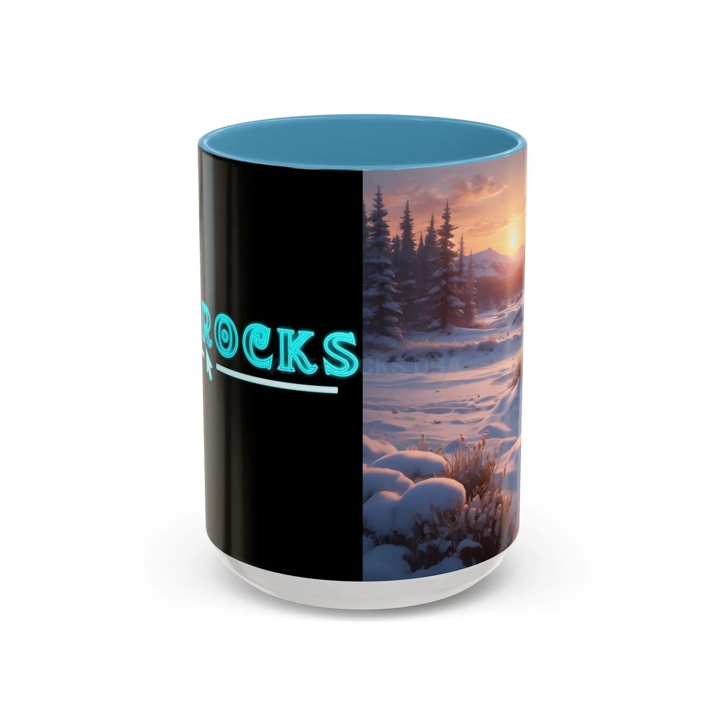 Scenic Winter Sunrise Coffee Mug - 15oz / Light Blue - Mug
