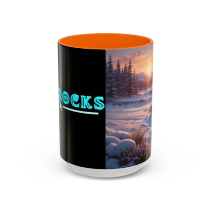 Scenic Winter Sunrise Coffee Mug - 15oz / Orange - Mug