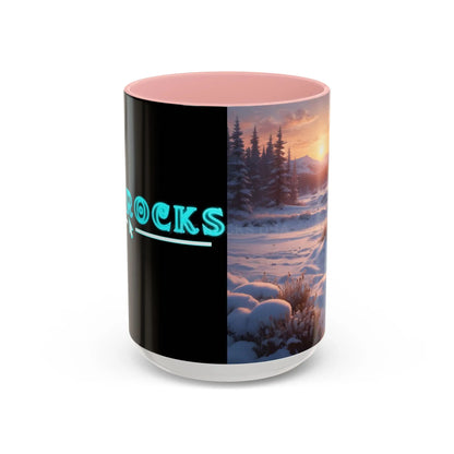 Scenic Winter Sunrise Coffee Mug - 15oz / Pink - Mug