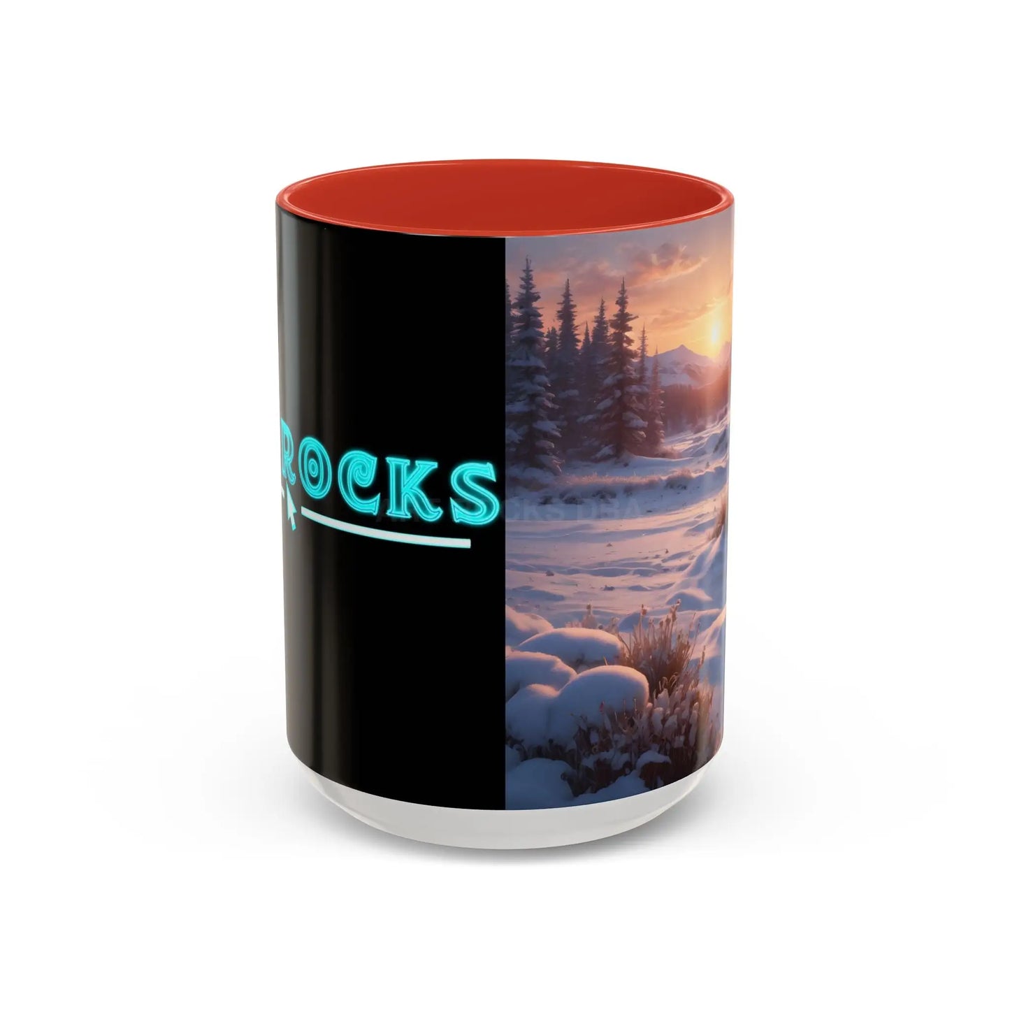 Scenic Winter Sunrise Coffee Mug - 15oz / Red - Mug