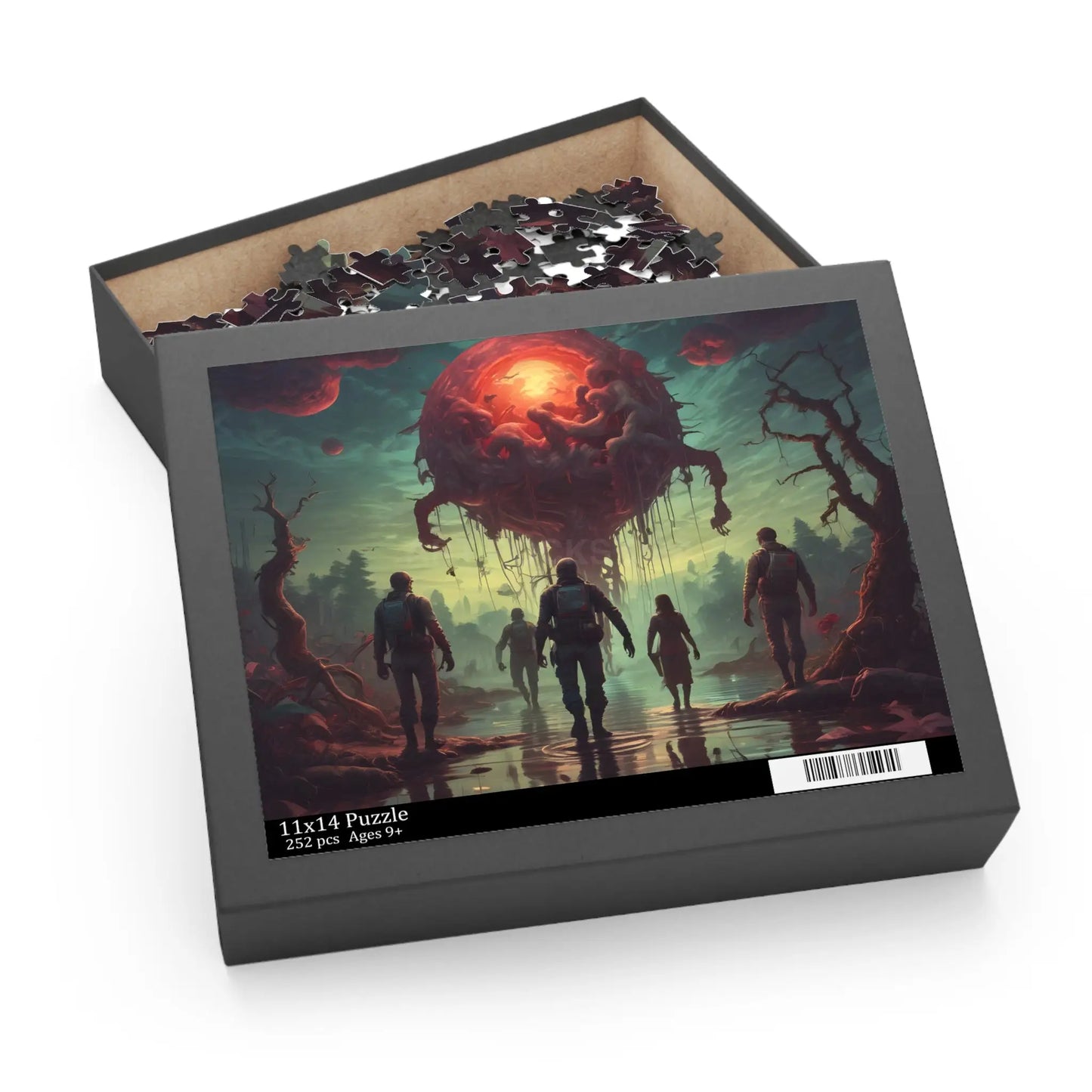 Sci‑Fi Adventure Puzzle — Explorers Facing Floating Alien Sphere (120/252/500‑Piece) - Puzzle