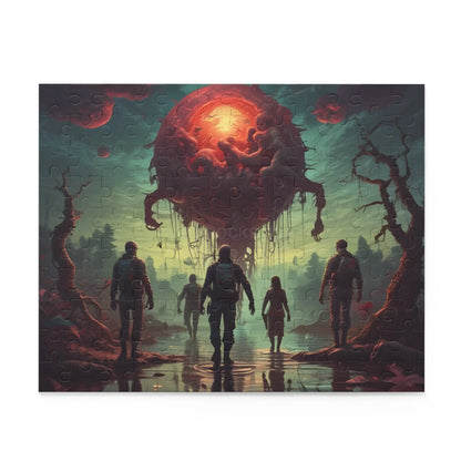 Sci‑Fi Adventure Puzzle — Explorers Facing Floating Alien Sphere (120/252/500‑Piece) - Puzzle