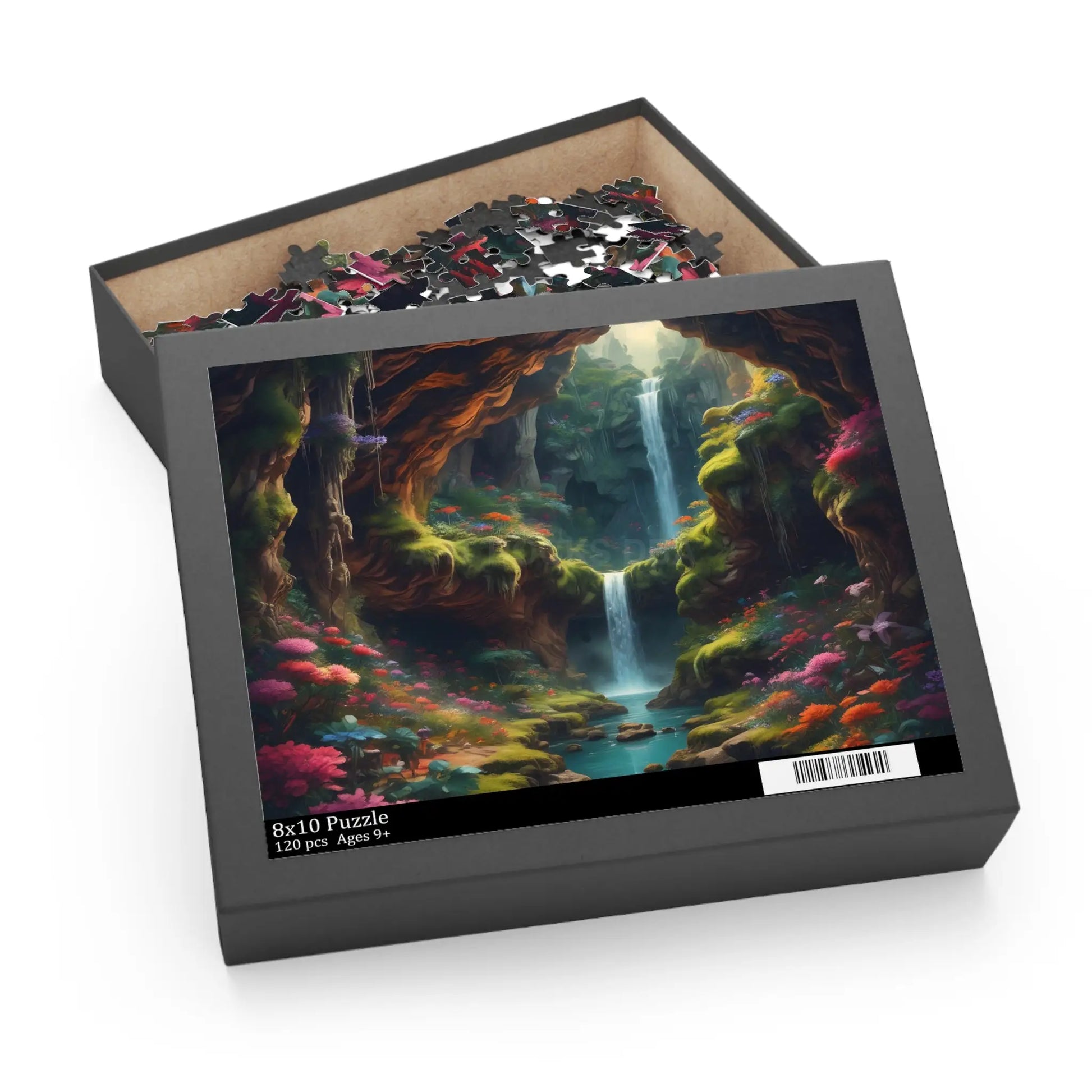 Secret Underground Waterfall Jigsaw Puzzle- (120/252/500 pieces) - 10’’ × 8’’ (120 pcs) - Puzzle