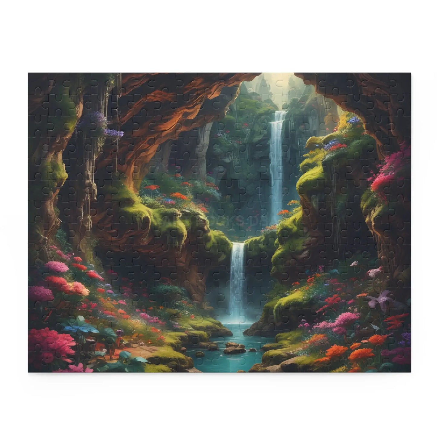 Secret Underground Waterfall Jigsaw Puzzle- (120/252/500 pieces) - 14’’ × 11’’ (252 pcs) - Puzzle