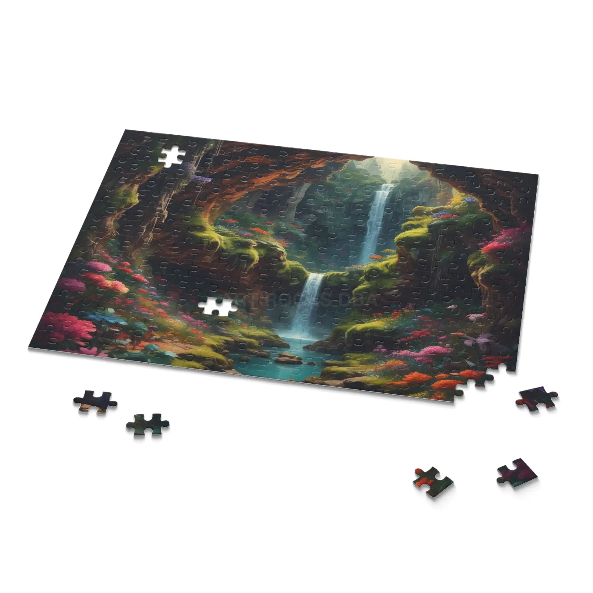 Secret Underground Waterfall Jigsaw Puzzle- (120/252/500 pieces) - Puzzle