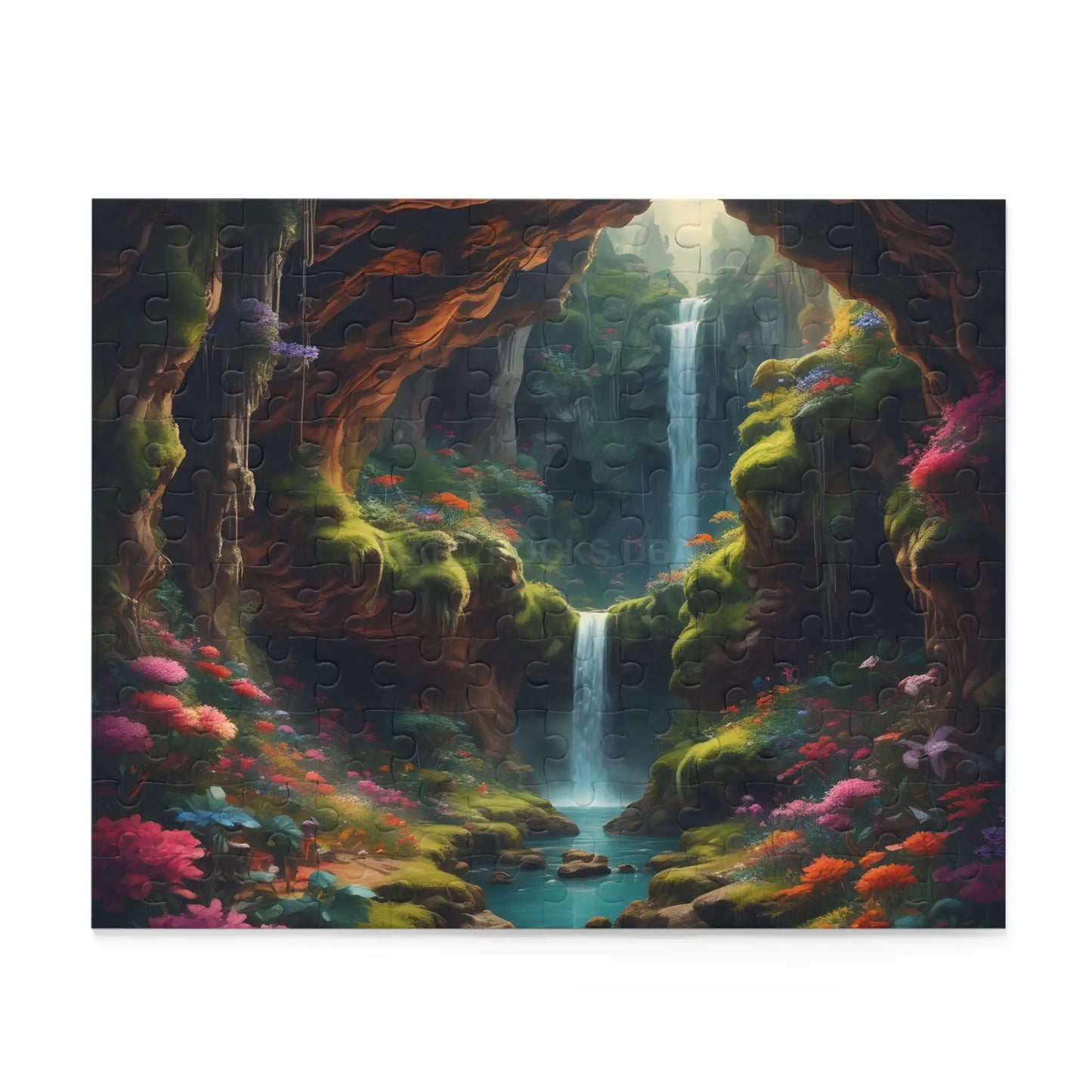 Secret Underground Waterfall Jigsaw Puzzle- (120/252/500 pieces) - Puzzle
