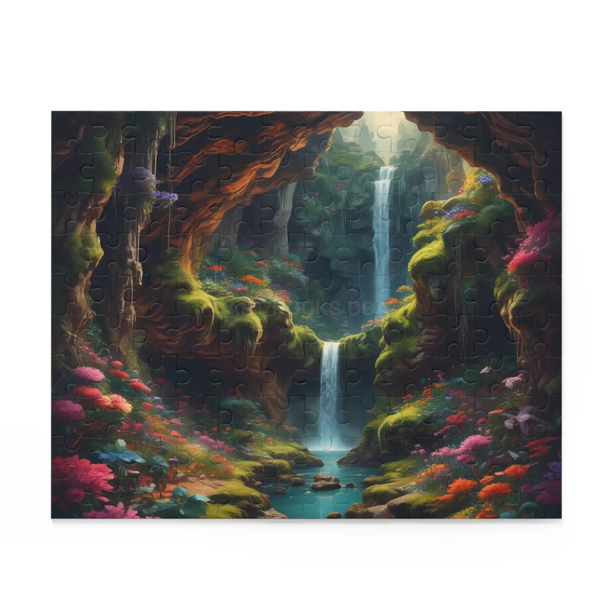 Secret Underground Waterfall Jigsaw Puzzle- (120/252/500 pieces) - Puzzle