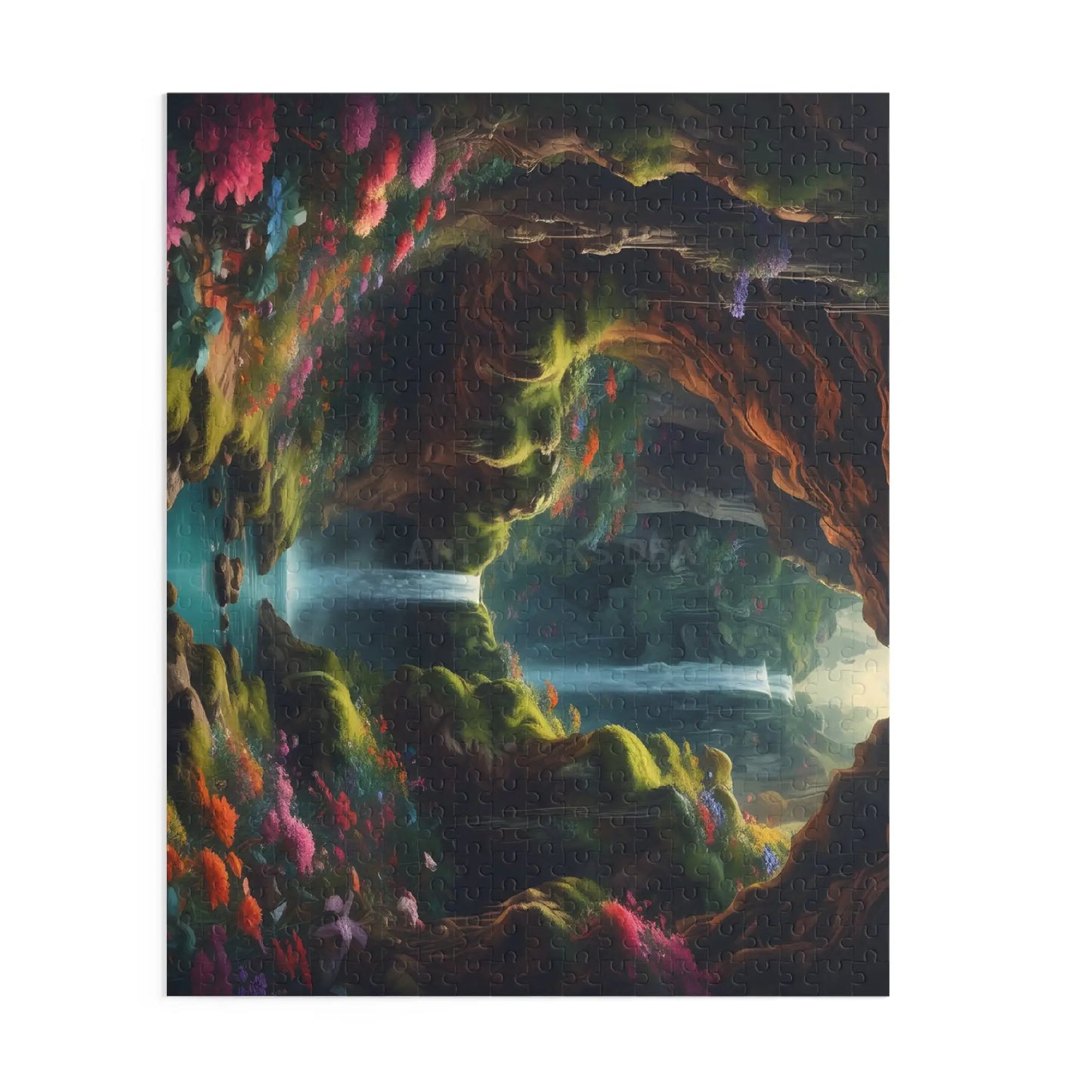 Secret Underground Waterfall Jigsaw Puzzle- (120/252/500 pieces) - Puzzle