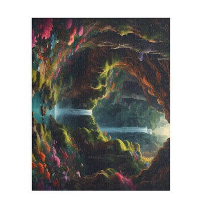 Secret Underground Waterfall Jigsaw Puzzle- (120/252/500 pieces) - Puzzle