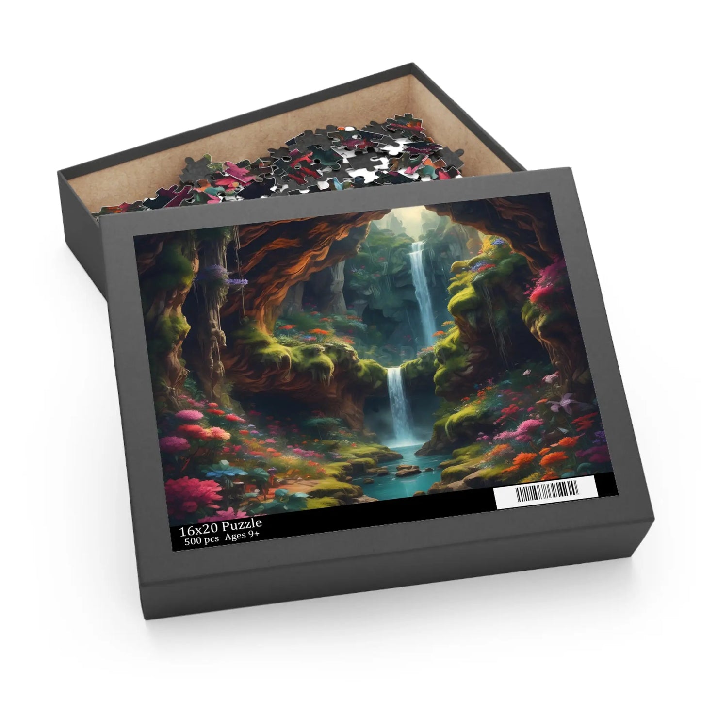 Secret Underground Waterfall Jigsaw Puzzle- (120/252/500 pieces) - Puzzle