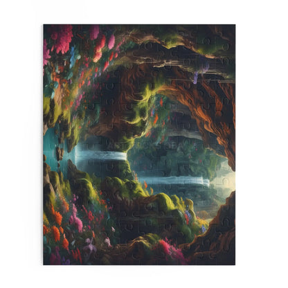 Secret Underground Waterfall Jigsaw Puzzle- (120/252/500 pieces) - Puzzle