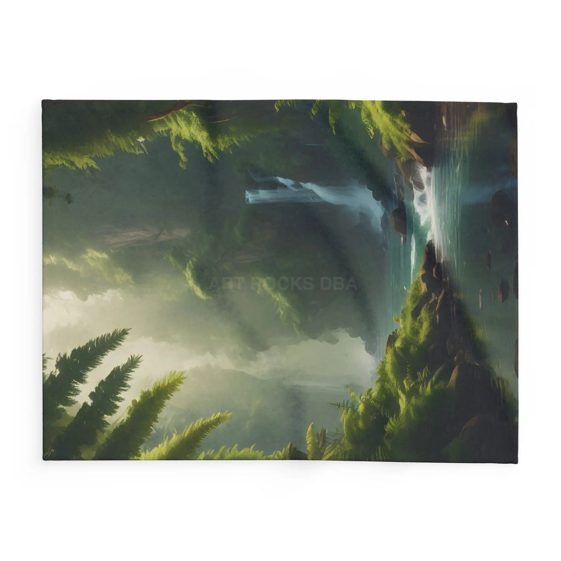 Serene Fern Forest Fleece Blanket - Cozy Home Decor Nature Lover Gift Outdoor Vibes Relaxation Companion Snug Throw