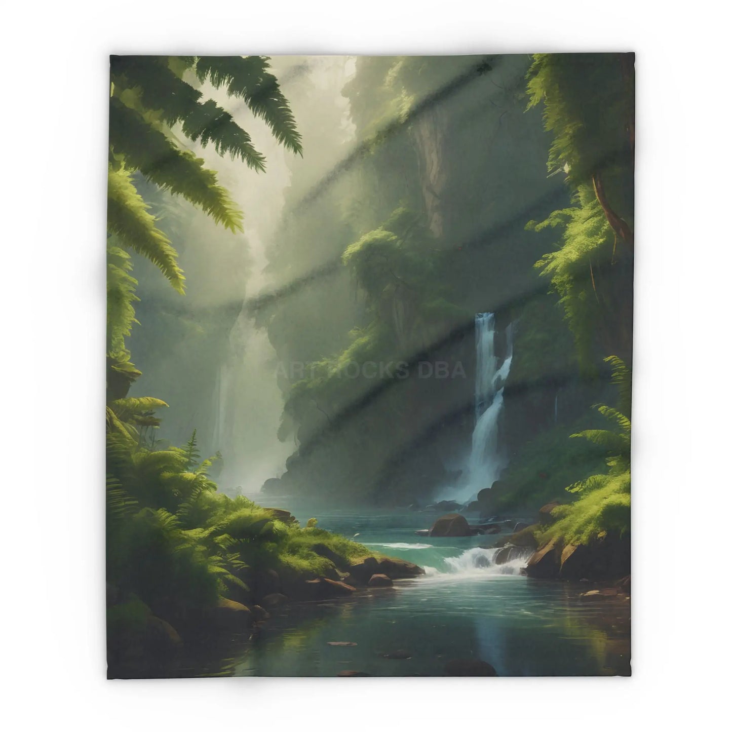 Serene Fern Forest Fleece Blanket - Cozy Home Decor Nature Lover Gift Outdoor Vibes Relaxation Companion Snug Throw