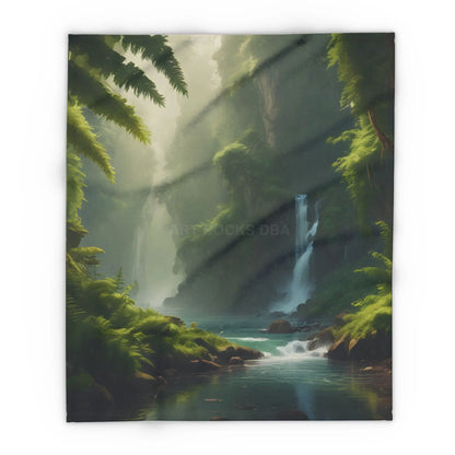 Serene Fern Forest Fleece Blanket - Cozy Home Decor Nature Lover Gift Outdoor Vibes Relaxation Companion Snug Throw