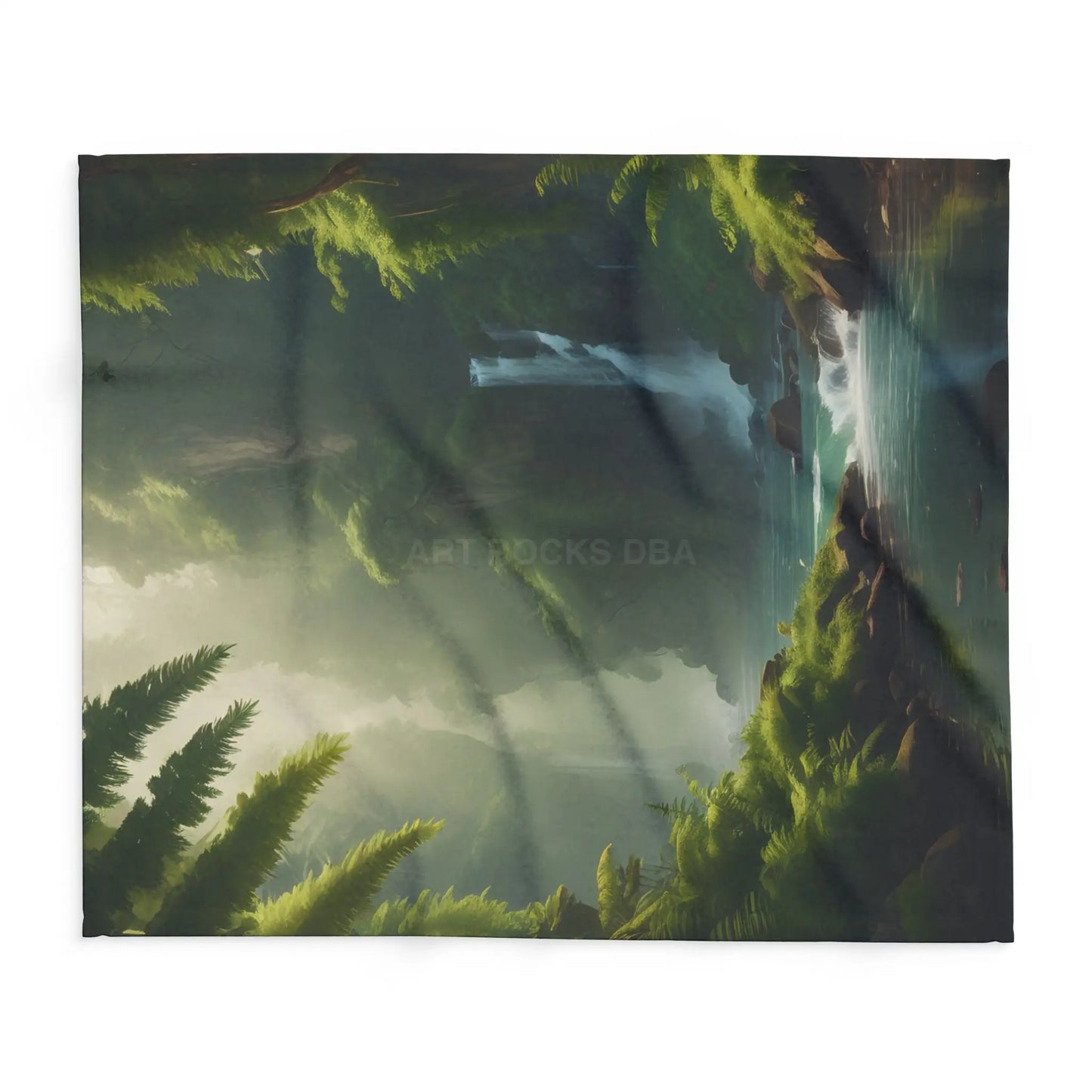 Serene Fern Forest Fleece Blanket - Cozy Home Decor Nature Lover Gift Outdoor Vibes Relaxation Companion Snug Throw