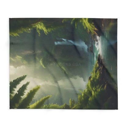 Serene Fern Forest Fleece Blanket - Cozy Home Decor Nature Lover Gift Outdoor Vibes Relaxation Companion Snug Throw