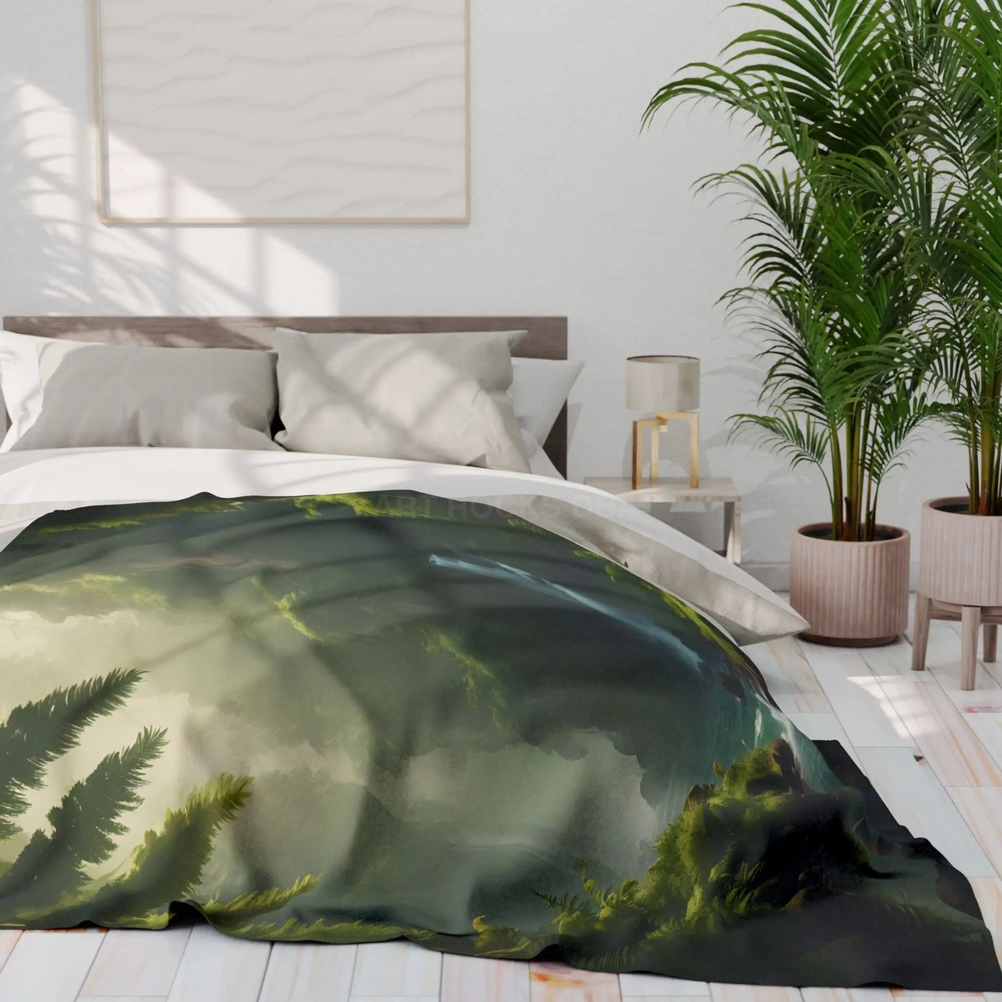 Serene Fern Forest Fleece Blanket - Cozy Home Decor Nature Lover Gift Outdoor Vibes Relaxation Companion Snug Throw