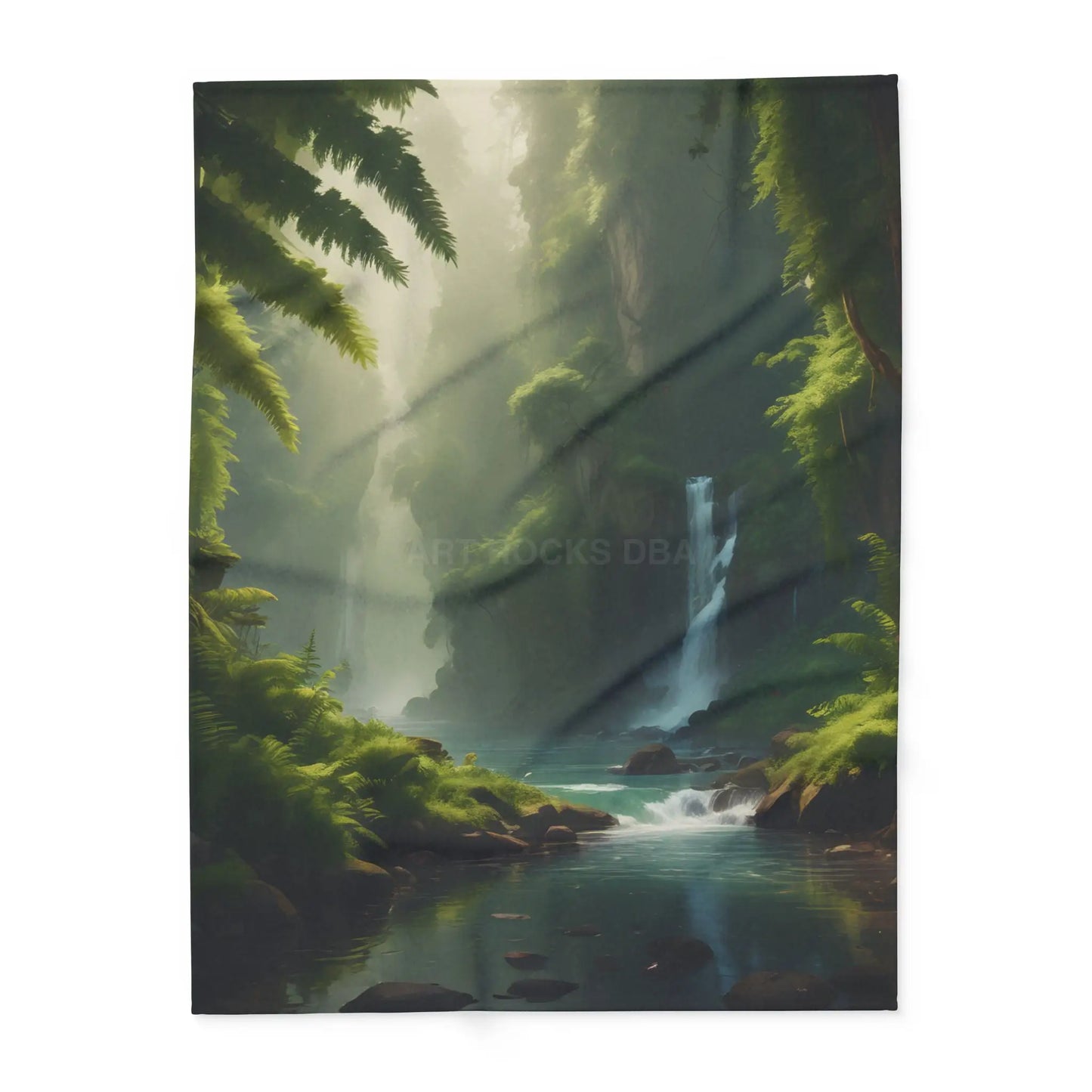 Serene Fern Forest Fleece Blanket - Cozy Home Decor Nature Lover Gift Outdoor Vibes Relaxation Companion Snug Throw