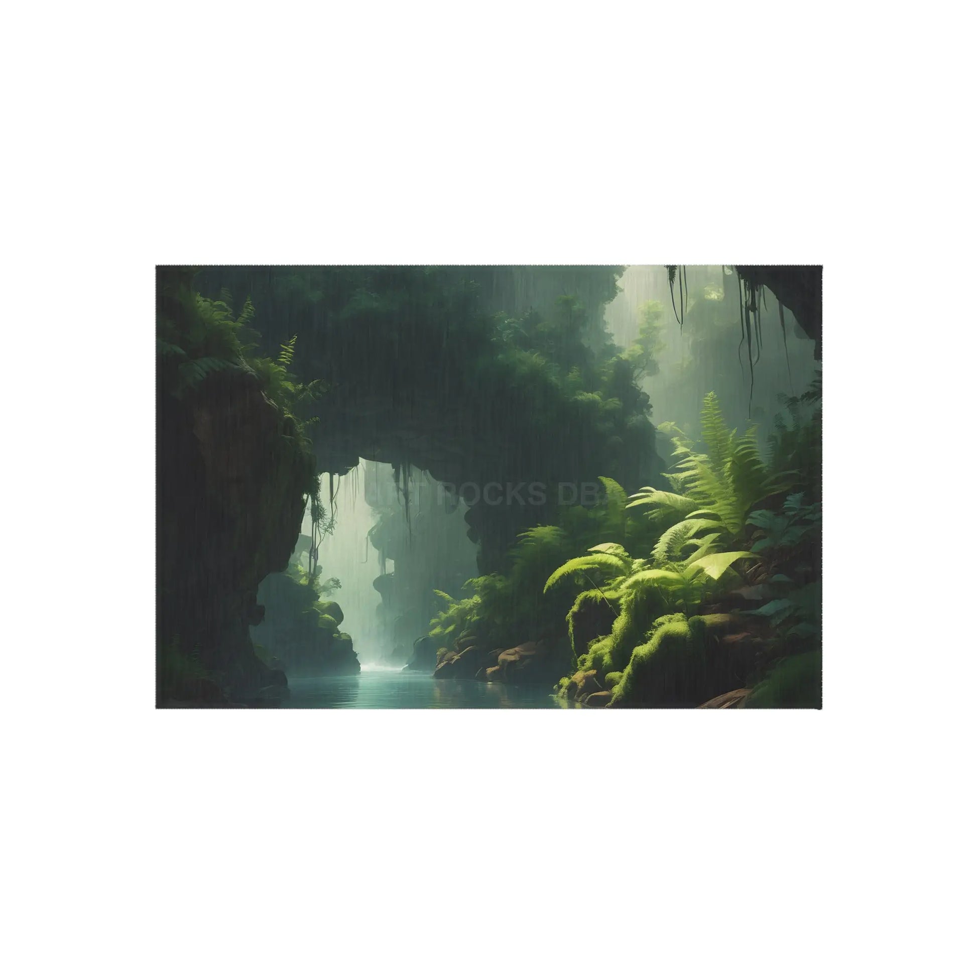 Serene Fern Jungle Outdoor Rug Nature-Inspired Patio Decor Boho Outdoor Mat Perfect for Picnics Garden Parties