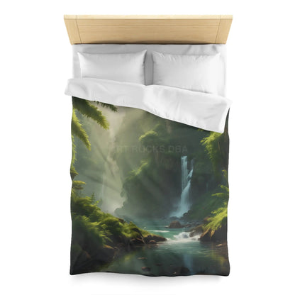 Serene Fern Nature Microfiber Duvet Cover | Boho Bedroom Decor Eco-Friendly Bedding Relaxing Home Textile Gift