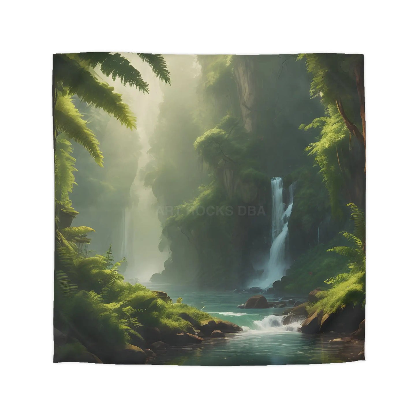 Serene Fern Nature Microfiber Duvet Cover | Boho Bedroom Decor Eco-Friendly Bedding Relaxing Home Textile Gift