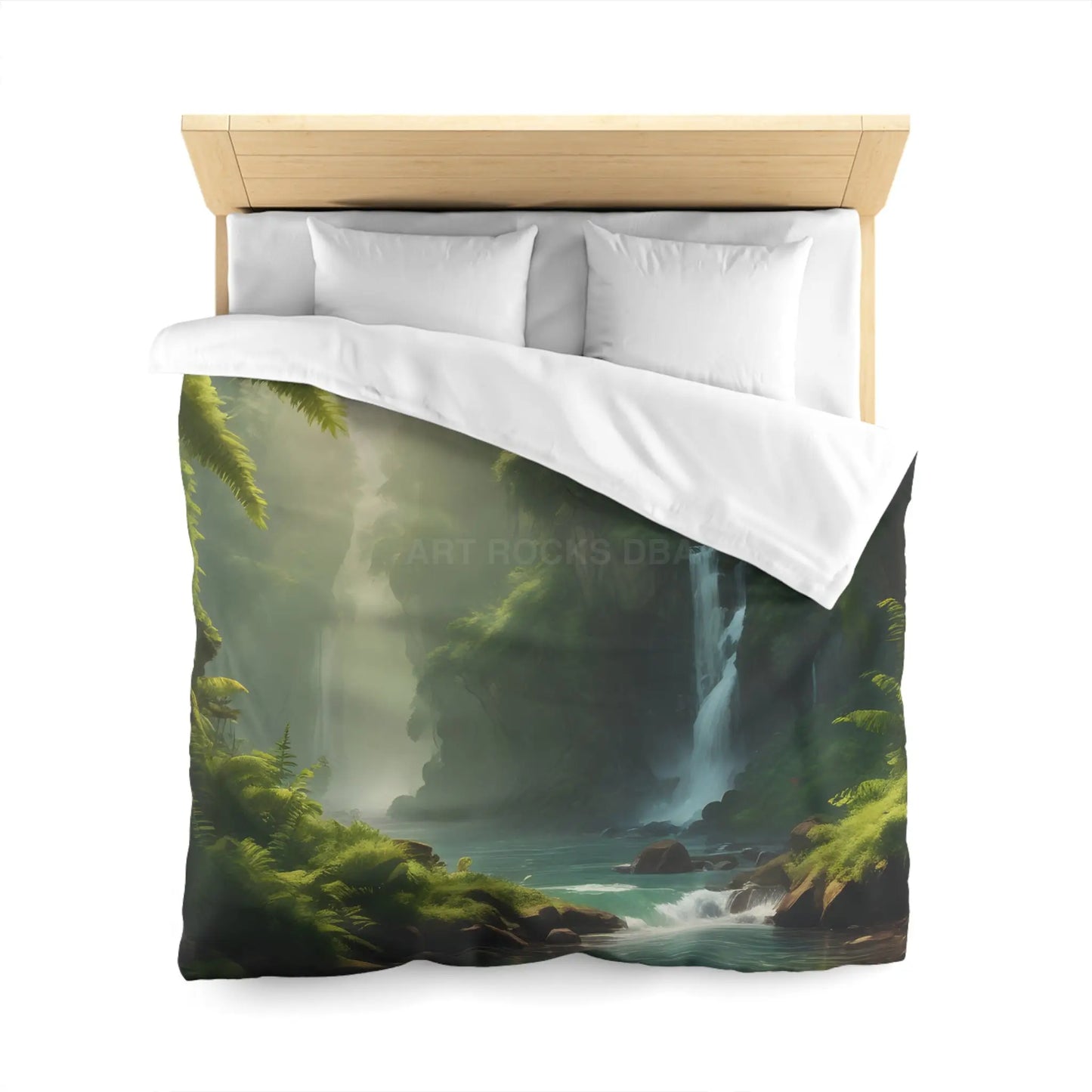 Serene Fern Nature Microfiber Duvet Cover | Boho Bedroom Decor Eco-Friendly Bedding Relaxing Home Textile Gift