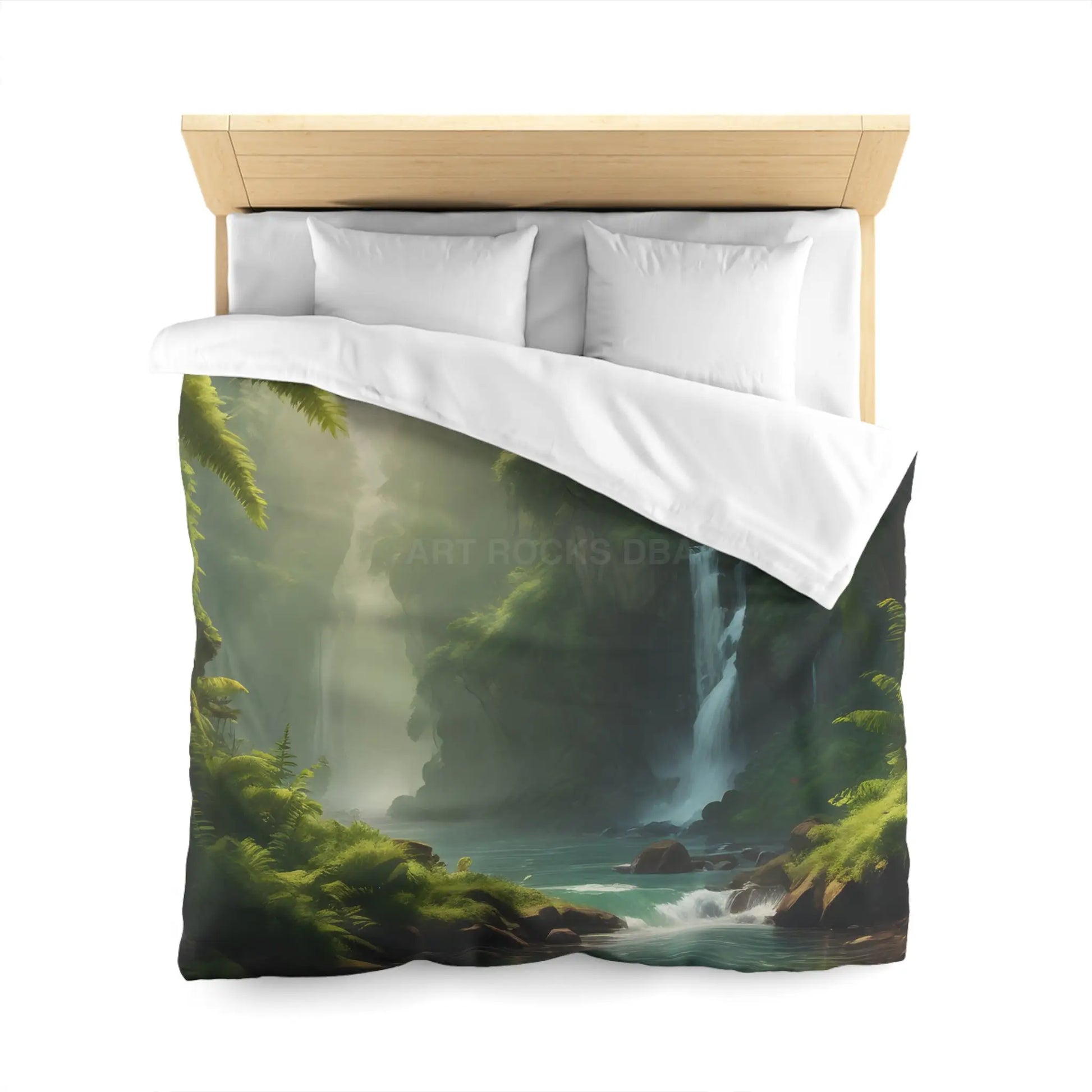 Serene Fern Nature Microfiber Duvet Cover | Boho Bedroom Decor Eco-Friendly Bedding Relaxing Home Textile Gift